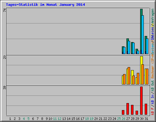 Tages-Statistik im Monat January 2014