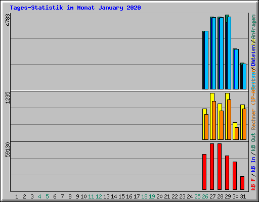 Tages-Statistik im Monat January 2020
