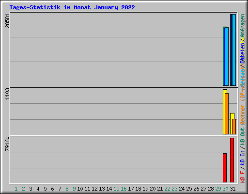 Tages-Statistik im Monat January 2022