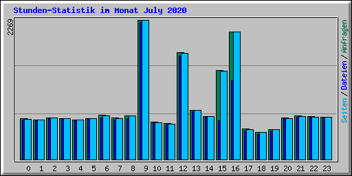 Stunden-Statistik im Monat July 2020